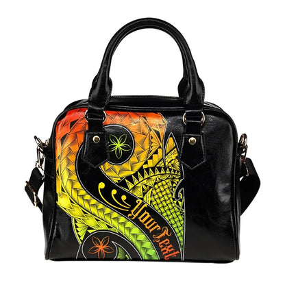 Guam Personalised Shoulder Handbag - Guam Polynesian Decorative Patterns