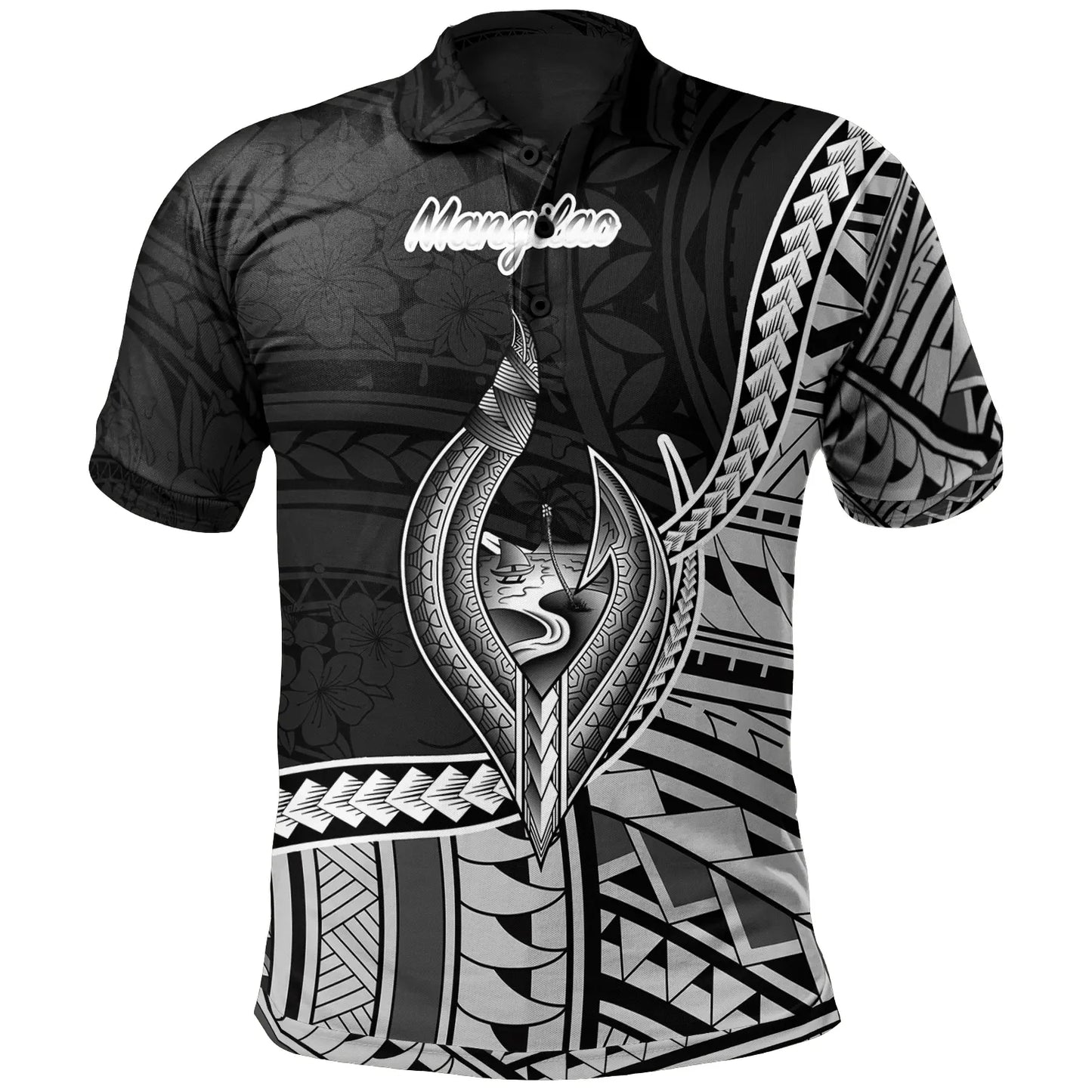 Guam Polo Shirt - Mangilao Seal Of Guam Polynesian Patterns
