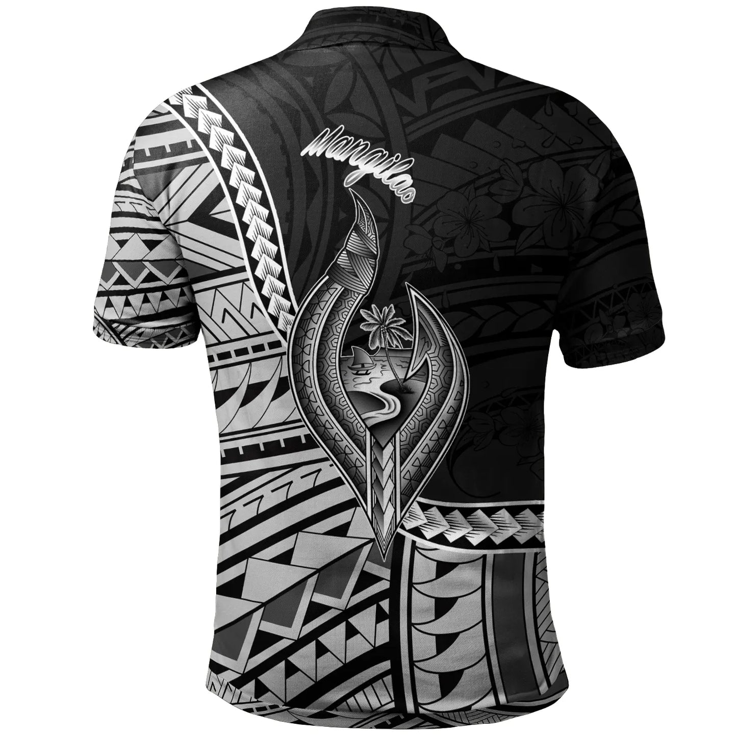 Guam Polo Shirt - Mangilao Seal Of Guam Polynesian Patterns
