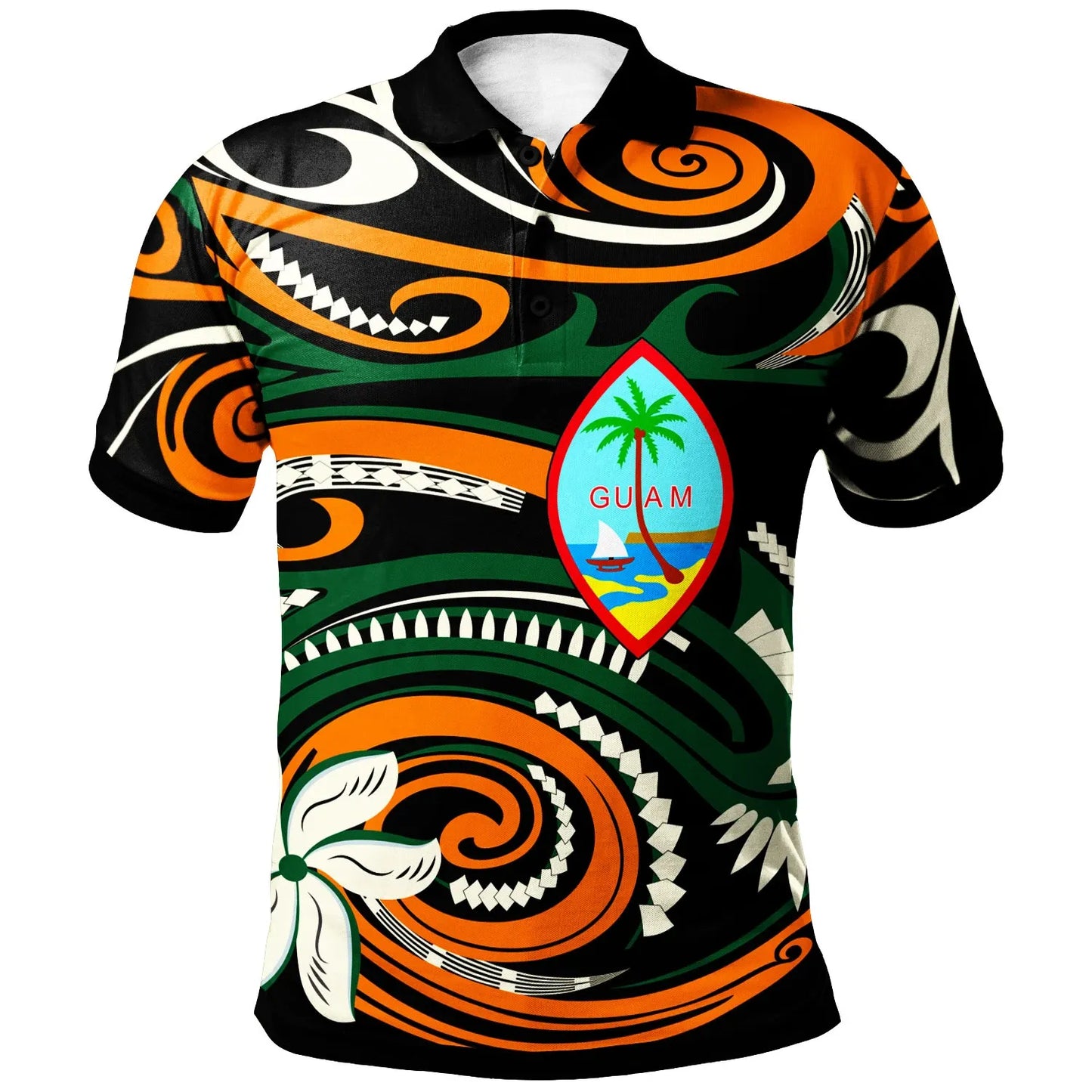 Guam Polo Shirt - Vortex Style