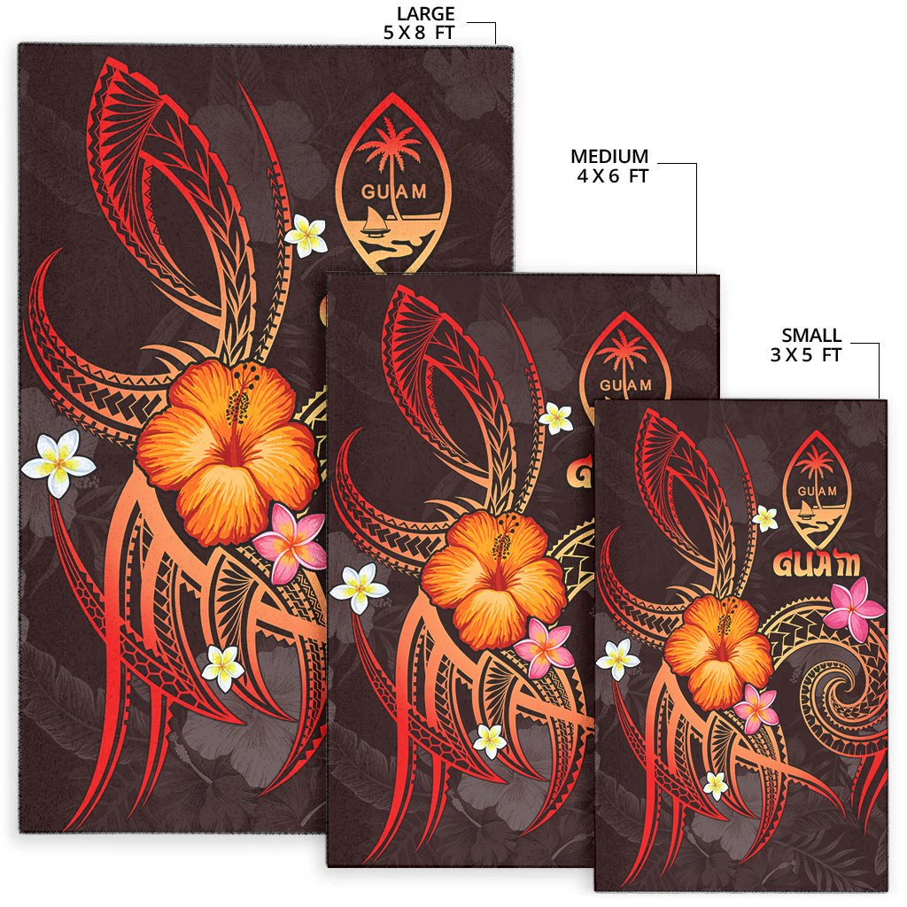 Guam Polynesian Area Rug - Legend of Guam (Red)