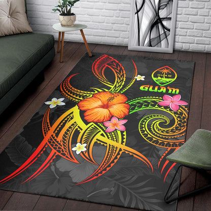 Guam Polynesian Area Rug - Legend of Guam (Reggae)