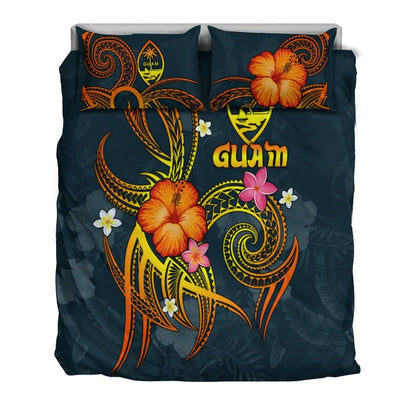 Guam Polynesian Bedding Set - Legend Of Guam (Blue)