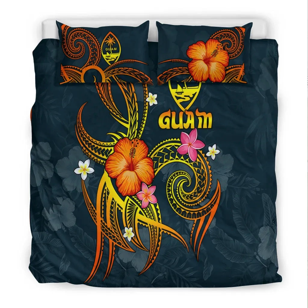 Guam Polynesian Bedding Set - Legend Of Guam (Blue)