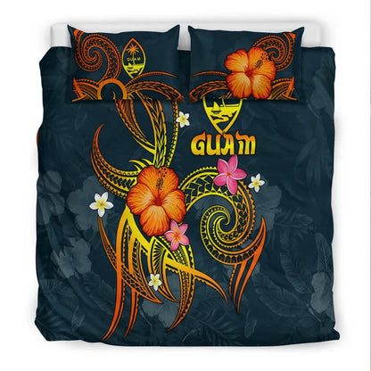 Guam Polynesian Bedding Set - Legend Of Guam (Blue)