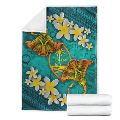 Guam Polynesian Blanket - Manta Ray Ocean