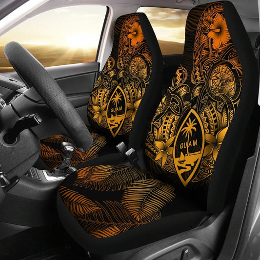 Guam Polynesian Car Seat Covers - Gold Turtle Homeland