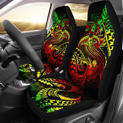 Guam Polynesian Car Seat Covers - Reggae Shark Polynesian Tattoo