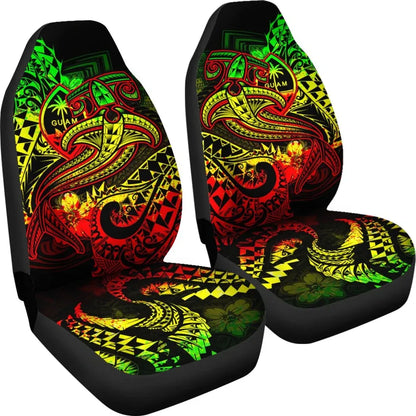 Guam Polynesian Car Seat Covers - Reggae Shark Polynesian Tattoo