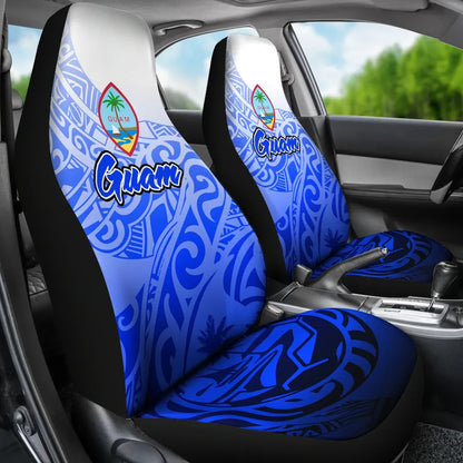Guam Polynesian Car Seat Covers - Tribal Tattoo With Seal