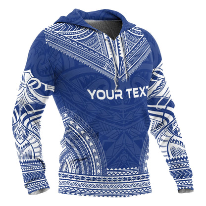 Guam Polynesian Chief Custom Personalised Hoodie - Flag Version