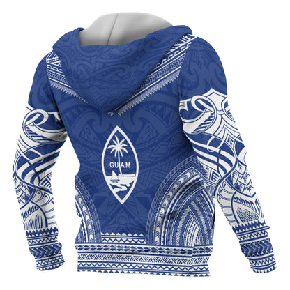 Guam Polynesian Chief Custom Personalised Hoodie - Flag Version