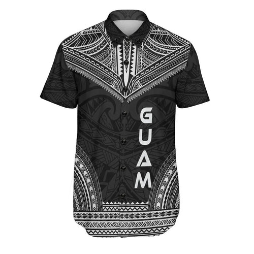 Guam Polynesian Chief Short Sleeve Shirt - Black Version