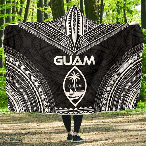 Guam Polynesian Chief Hooded Blanket - Black Version