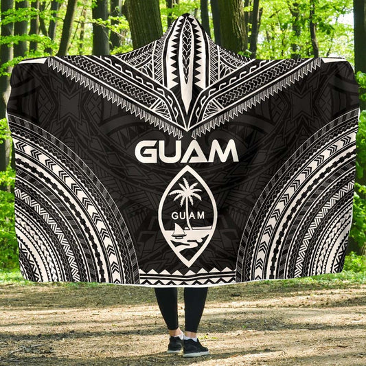 Guam Polynesian Chief Hooded Blanket - Black Version