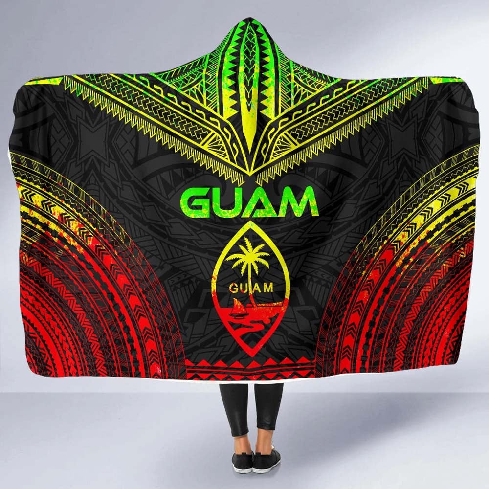 Guam Polynesian Chief Hooded Blanket - Reggae Version