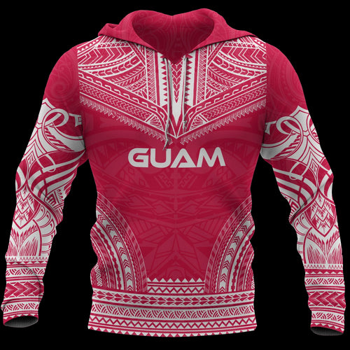 Guam Polynesian Chief Hoodie - Red Version