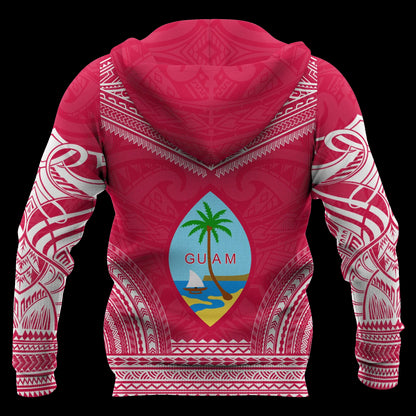Guam Polynesian Chief Hoodie - Red Version