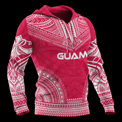 Guam Polynesian Chief Hoodie - Red Version