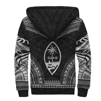 Guam Sherpa Hoodie - Polynesian Chief Black Version