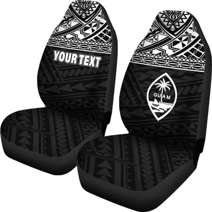 Federated States of Micronesia Car Seat Covers - FSM Seal Polynesian White Horizontal