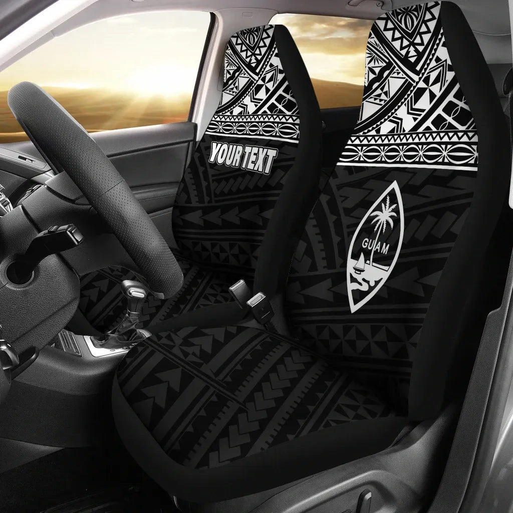 Federated States of Micronesia Car Seat Covers - FSM Seal Polynesian White Horizontal