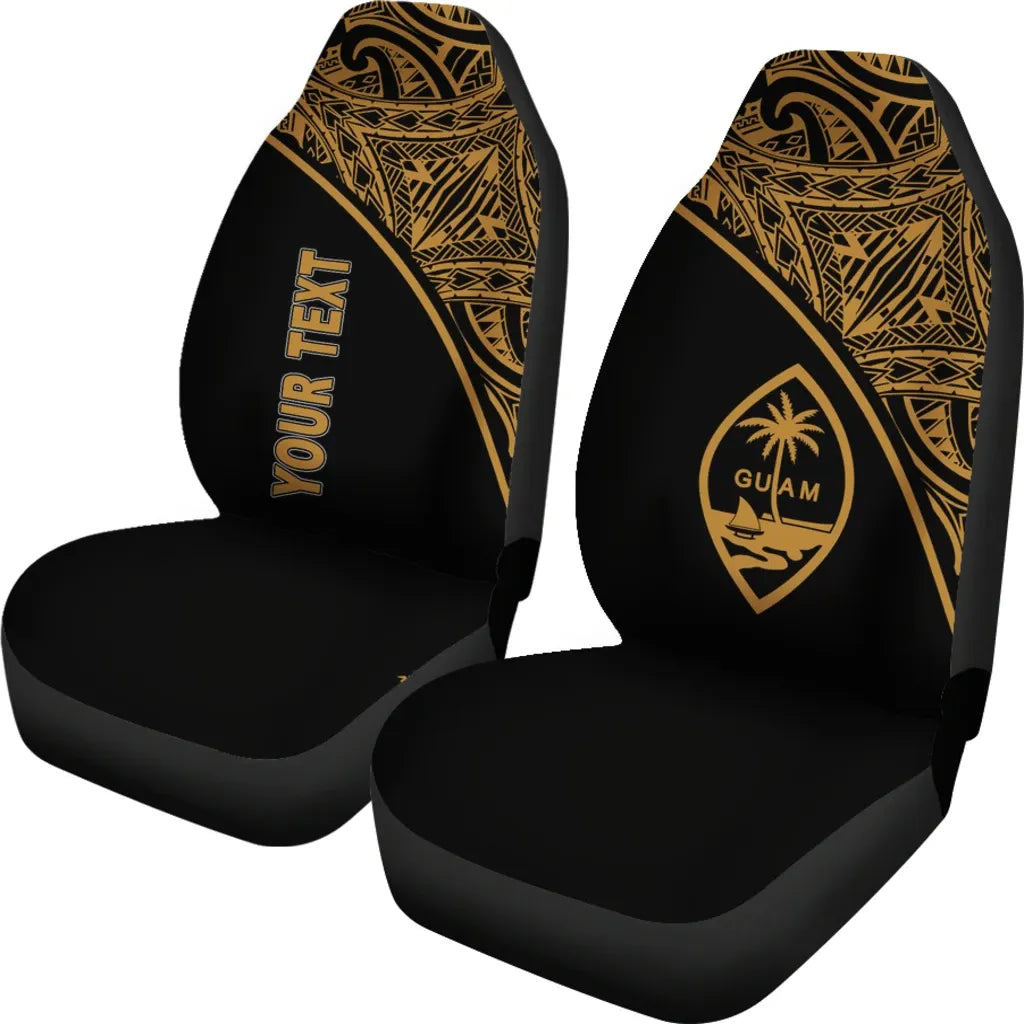 Federated States of Micronesia Car Seat Covers - FSM Seal Polynesian Gold Curve