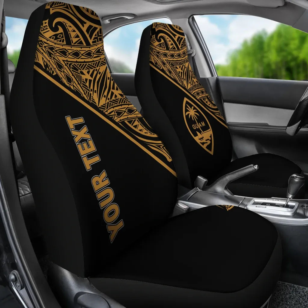 Federated States of Micronesia Car Seat Covers - FSM Seal Polynesian Gold Curve