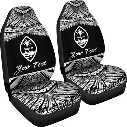 Guam Polynesian Custom Personalised Car Seat Covers - Pride White Version