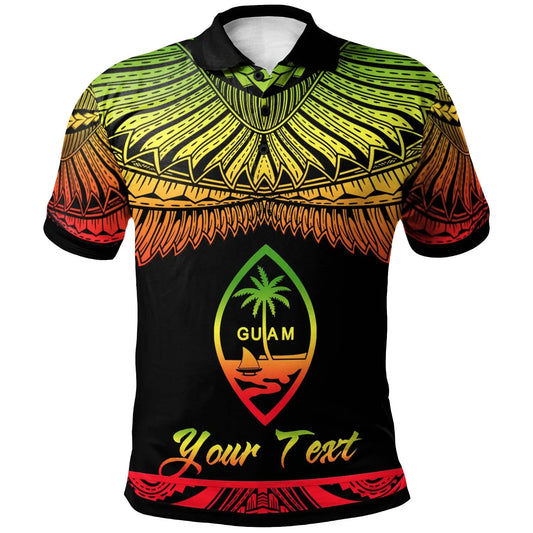 Guam Polynesian Custom Personalised Polo Shirt - Poly Tattoo Reggae Version