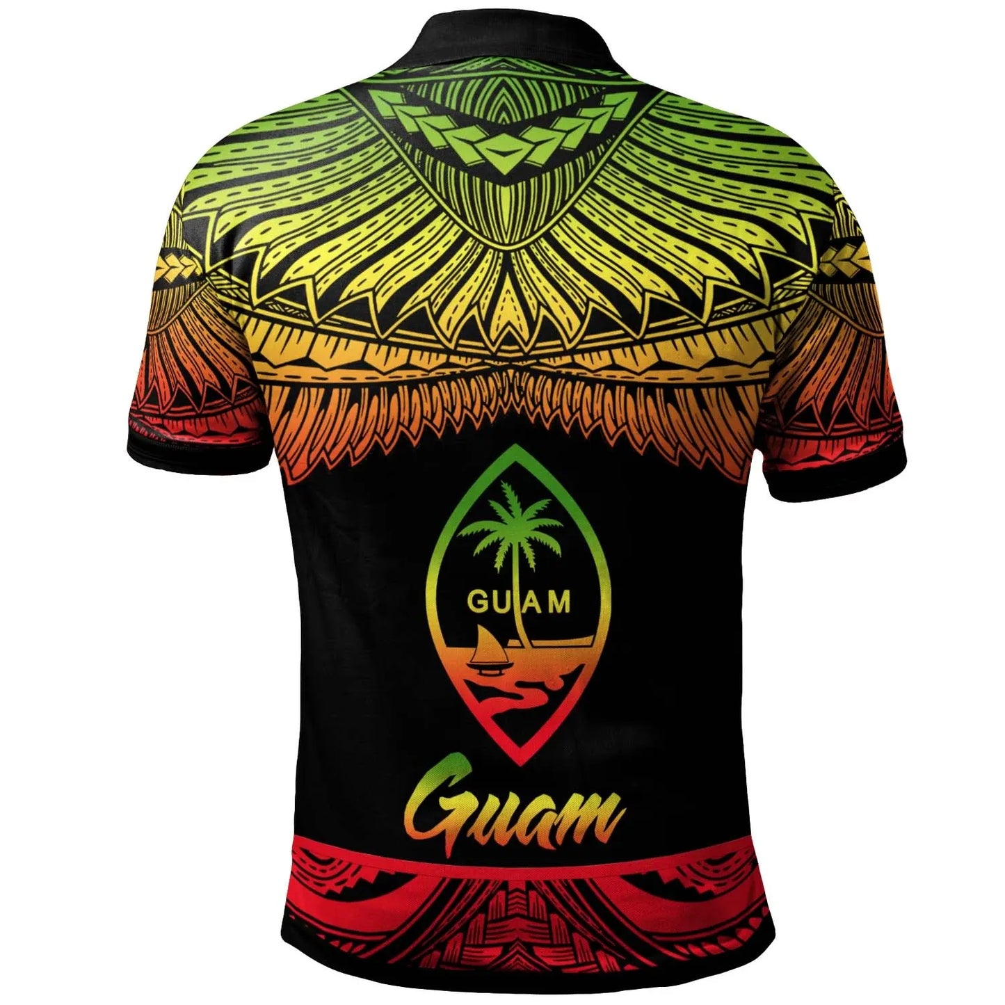 Guam Polynesian Custom Personalised Polo Shirt - Poly Tattoo Reggae Version