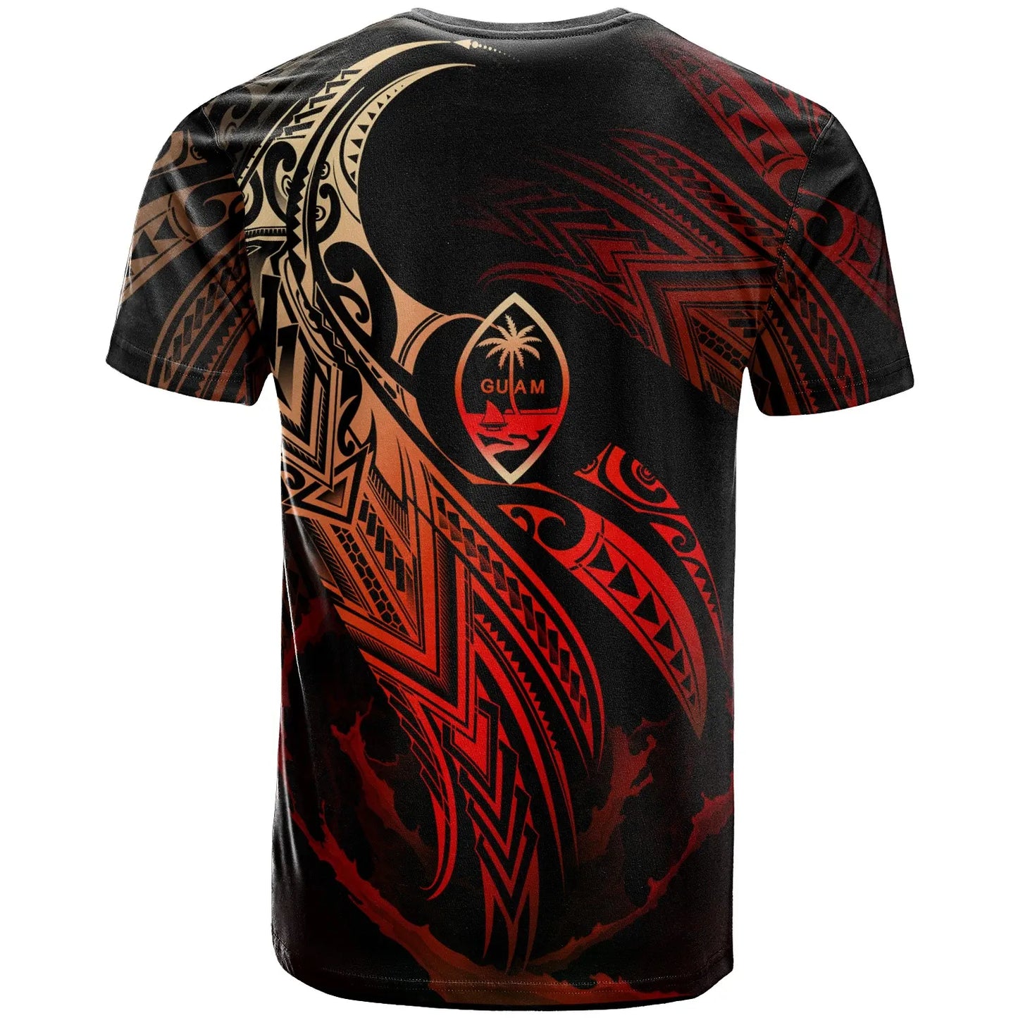 Guam Polynesian Custom Personalised T-Shirt - Guam Legend Red Version