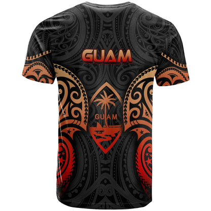 Guam Polynesian Custom Personalised T-Shirt - Spirit Red Version