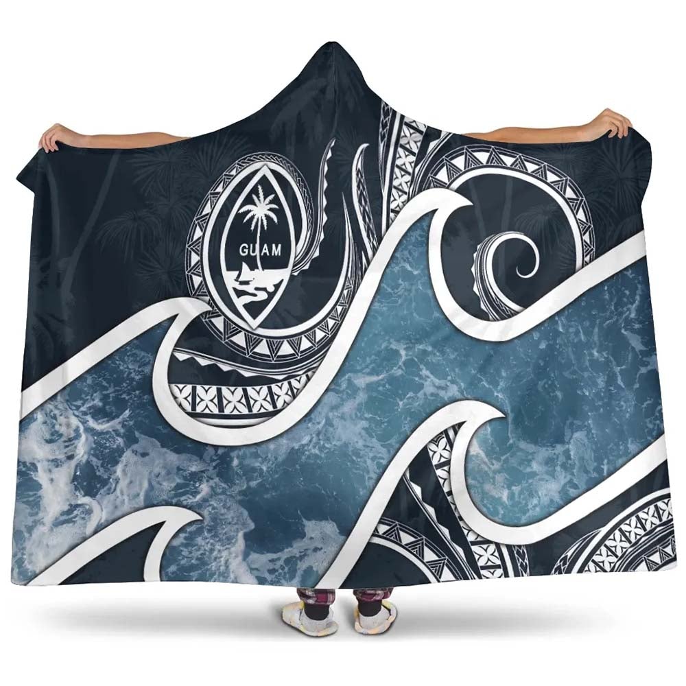Guam Polynesian Hooded Blanket - Ocean Style