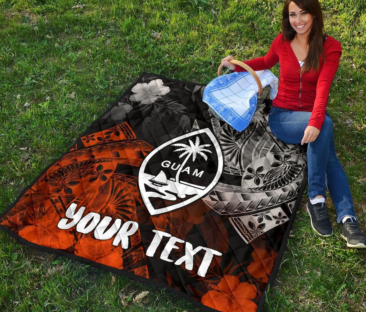 Guam Polynesian Persionalised Premium Quilt - Vintage Polynesian Style