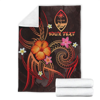 Guam Polynesian Personalised Premium Blanket - Legend of Guam (Red)