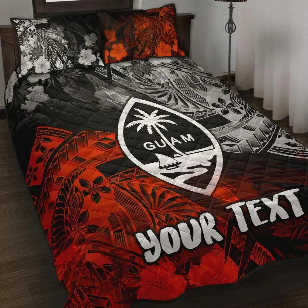 Guam Polynesian Personalised Quilt Bed Set - Vintage Polynesian Style