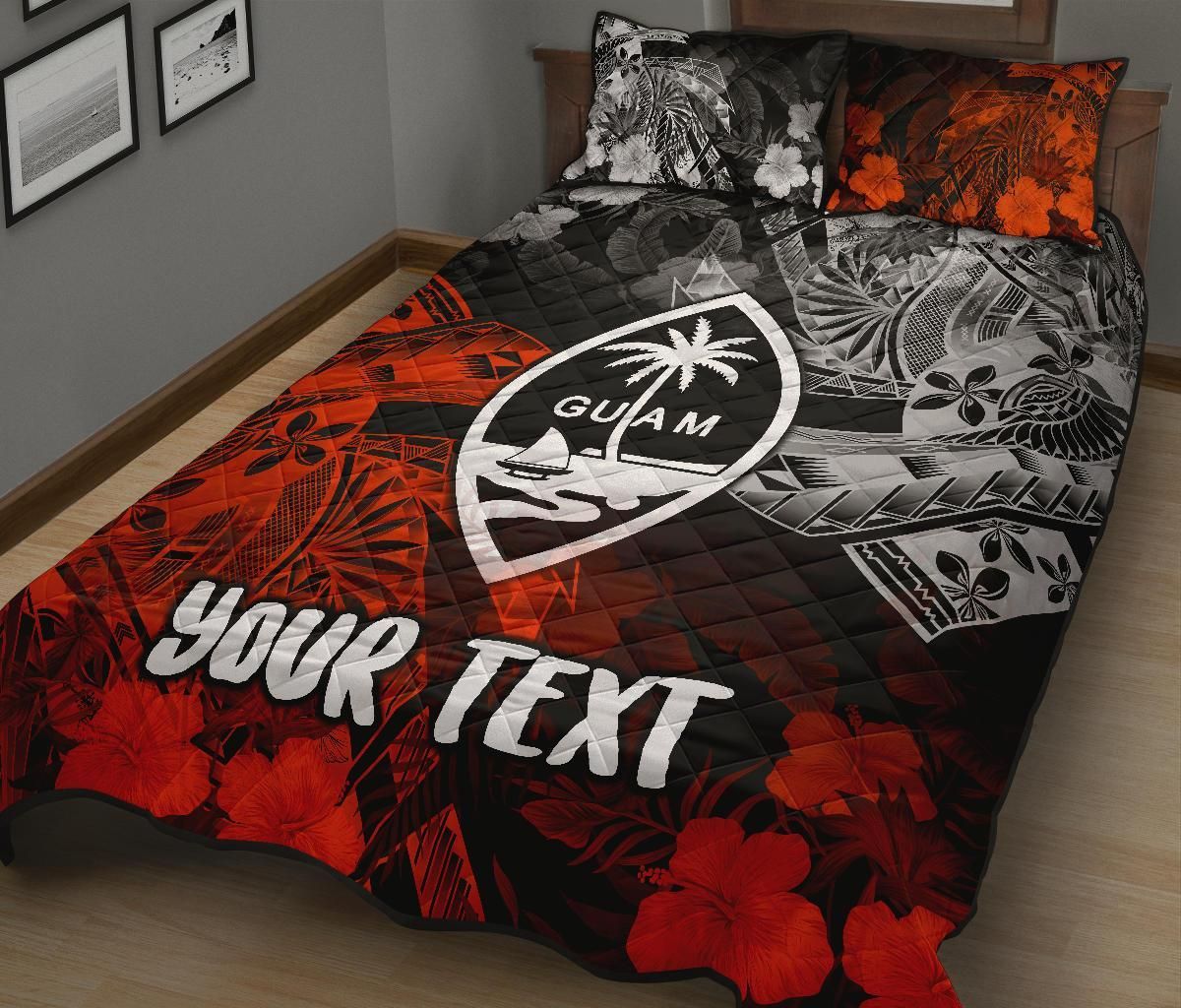 Guam Polynesian Personalised Quilt Bed Set - Vintage Polynesian Style