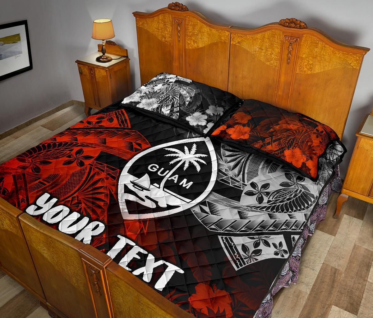Guam Polynesian Personalised Quilt Bed Set - Vintage Polynesian Style