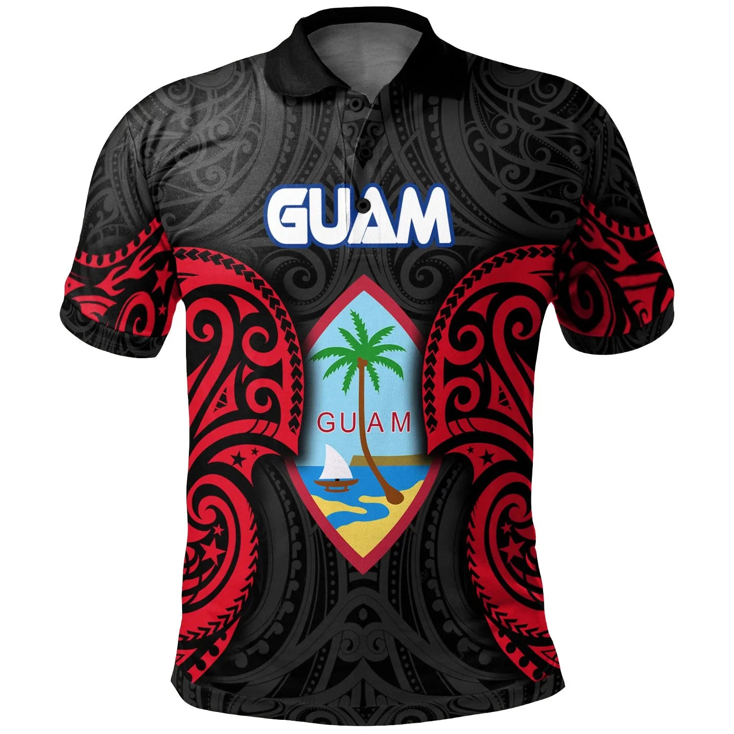 Guam Polynesian Polo Shirt - Guam Spirit