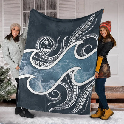 Guam Polynesian Premium Blanket - Ocean Style