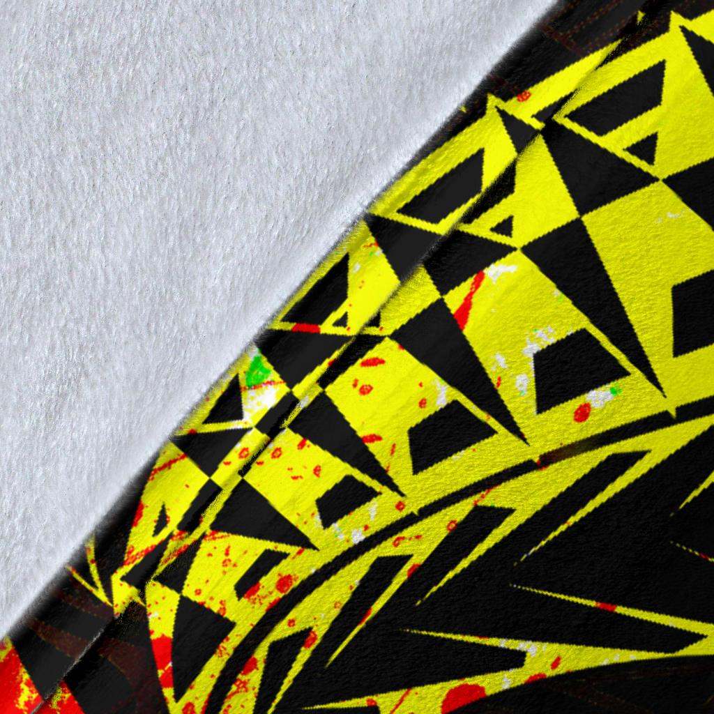Guam Polynesian Premium Blanket - Reggae Shark Polynesian Tattoo