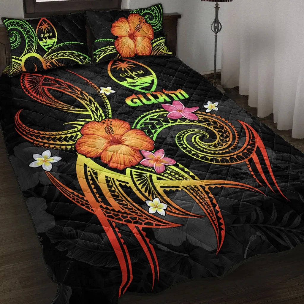 Guam Polynesian Quilt Bed Set - Legend of Guam (Reggae)