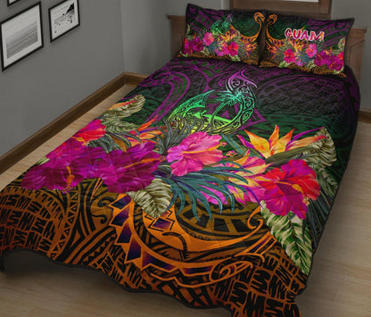 Guam Polynesian Quilt Bed Set - Summer Hibiscus
