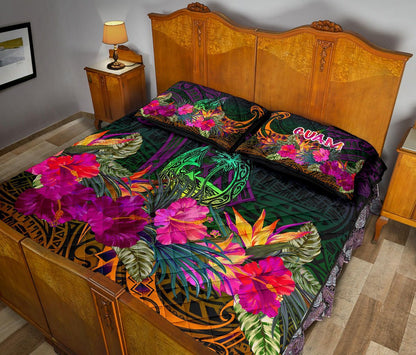 Guam Polynesian Quilt Bed Set - Summer Hibiscus
