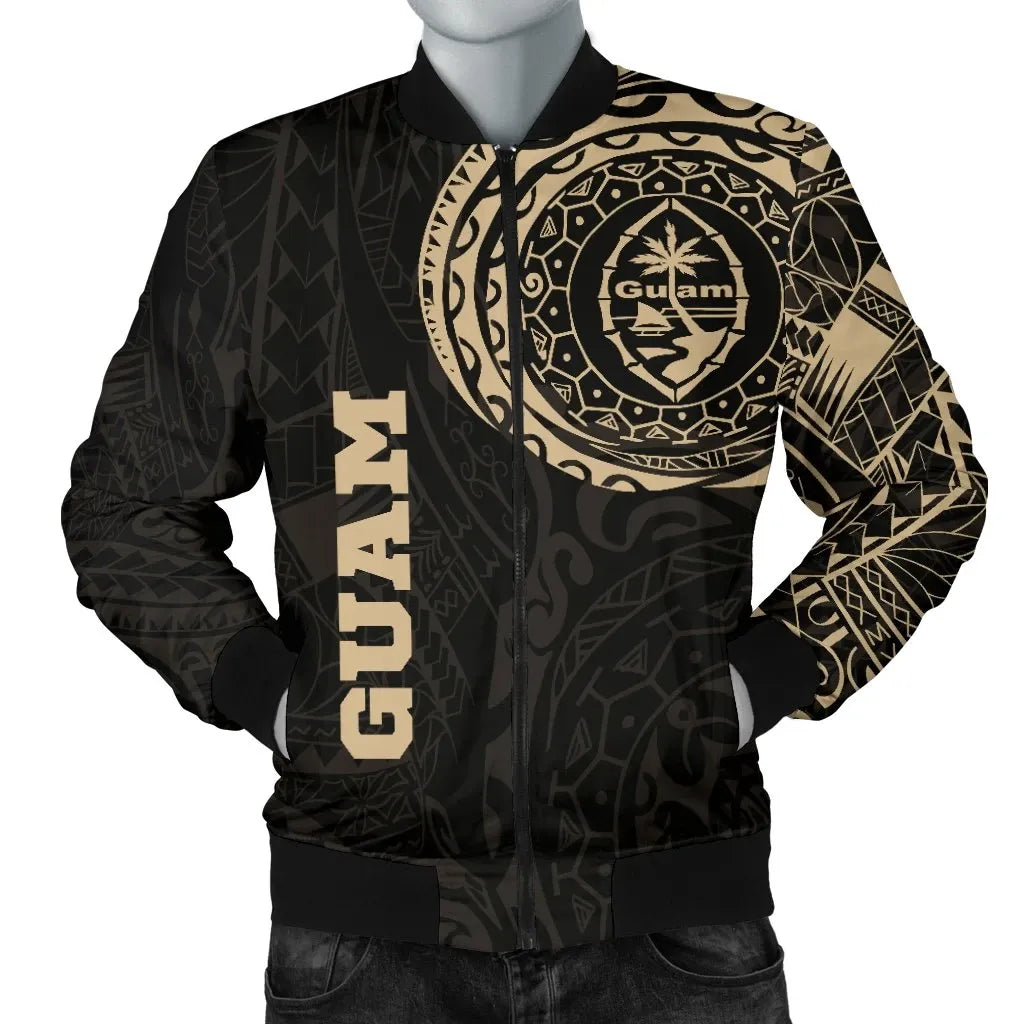 Guam in My Heart Polynesian Tattoo Style Bomber Jacket