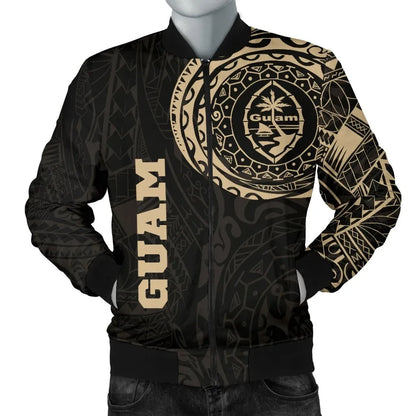 Guam in My Heart Polynesian Tattoo Style Bomber Jacket