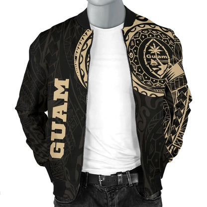 Guam in My Heart Polynesian Tattoo Style Bomber Jacket