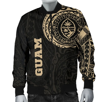 Guam in My Heart Polynesian Tattoo Style Bomber Jacket