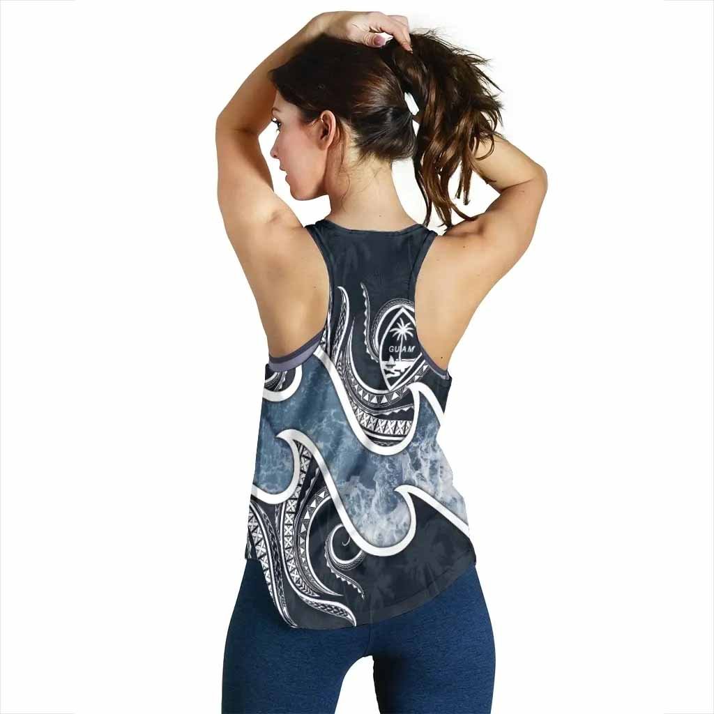 Guam Polynesian Women Racerback Tank - Ocean Style